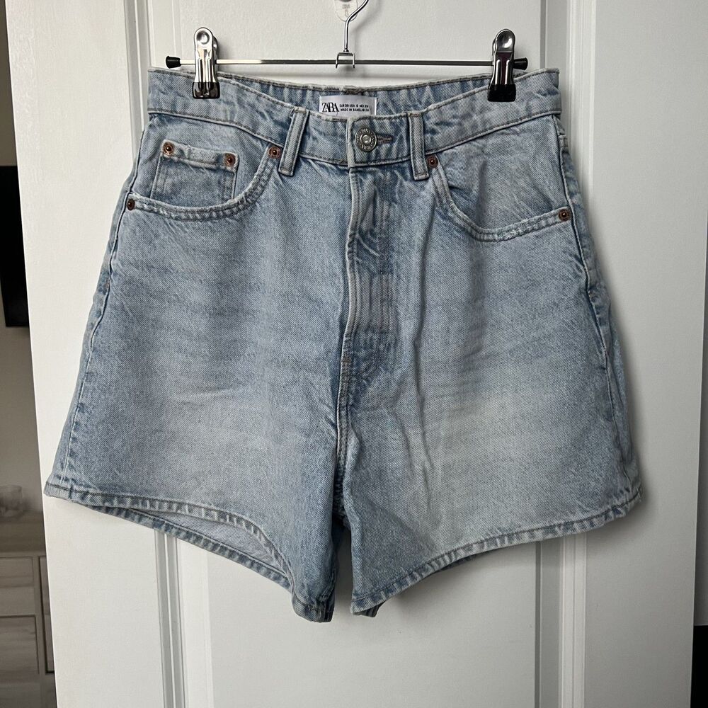 Zara Longline Mom cut denim shorts